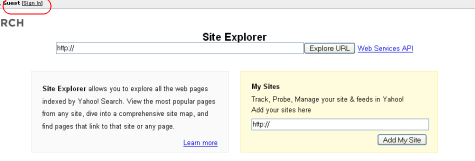 Yahoo Site Explorer