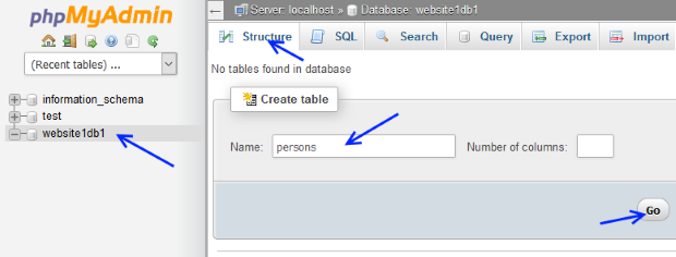 install mysql database server webmin