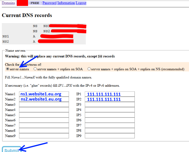 eu.org host name manage