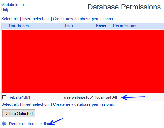 mysql db permissions list