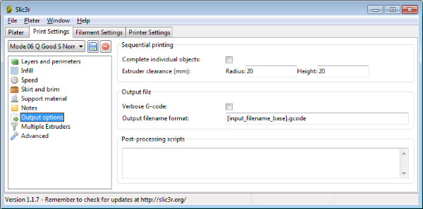 slic3r settings output options