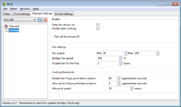 slic3r settings Cooling