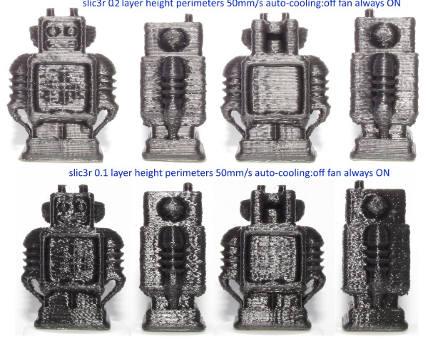 robots printed using slic3r