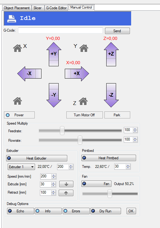 repetier manual operation