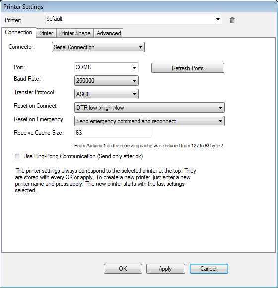 repetier host settings 1