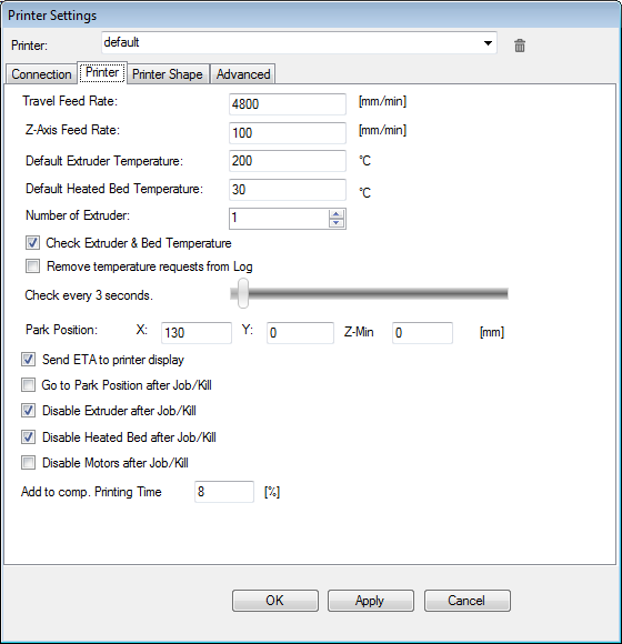 repetier host settings 2