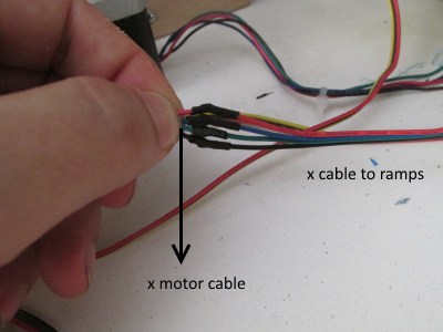 soldering x motor cable