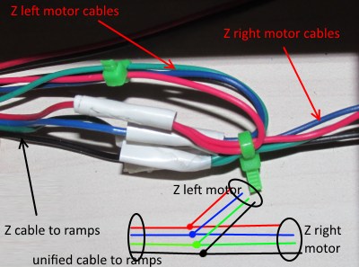 soldering z motor cable