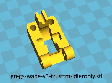 Greg's wade v3 direct extruder idler only for  prusa i3