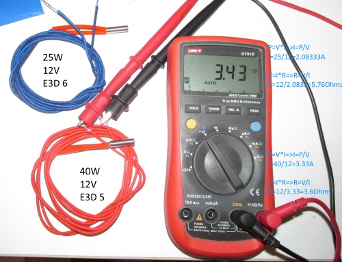 measuring the ohms of the heating element