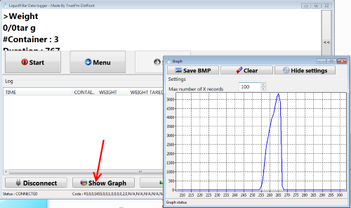 LiquidFiller Data Logger Navigation