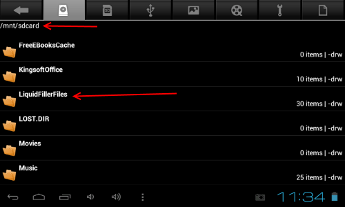 LiquidFiller Data Logger output folder