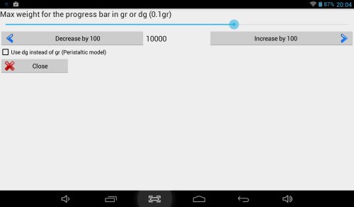 LiquidFiller Data Logger into Tablet Settings