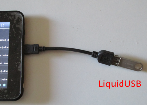 LiquidUSB connected at tablet