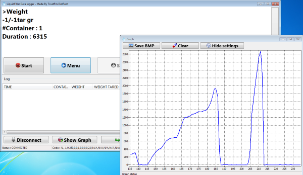 LiquidFiller Data under Windows Plot