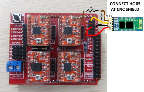 How to connect cnc shield