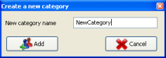 Create a new category using Contact Contacts