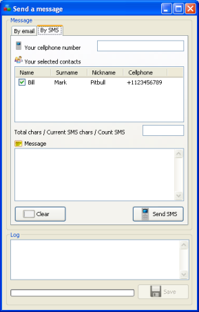 Send SMS using Contact Contacts