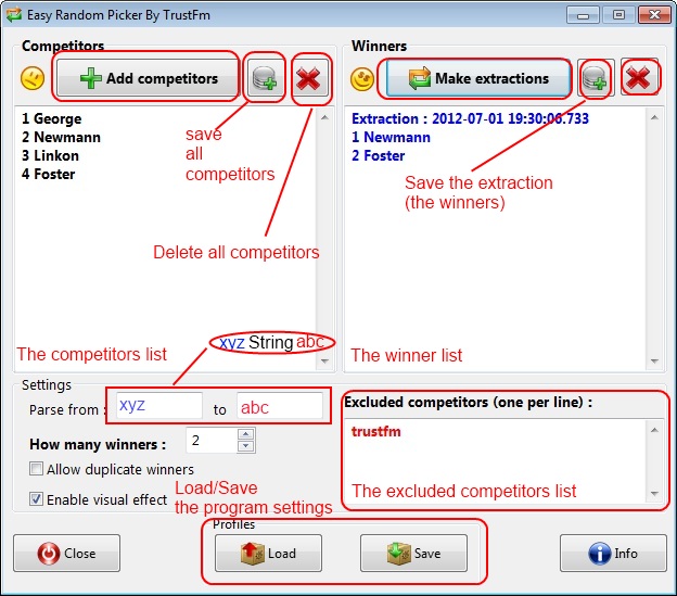 Detailed explanation of the main form of Easy Random Picker