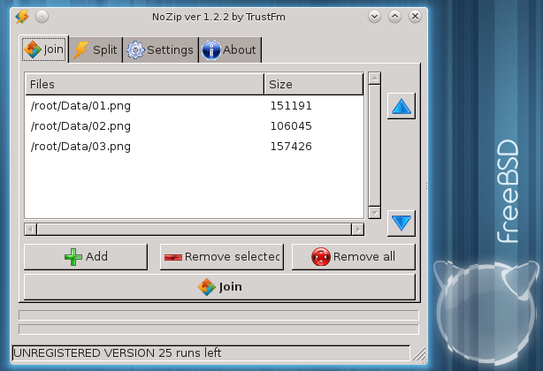 NoZip in FreeBSD