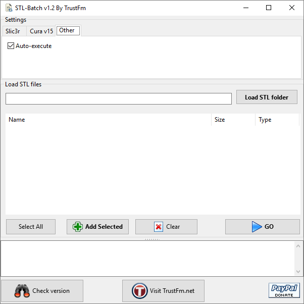 STLBatch Settings