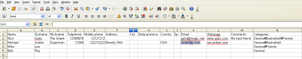 csv structure