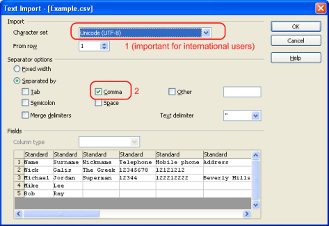 Open CSV